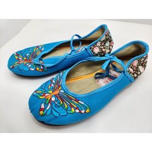 Traditional Chinese Women Embroidered Fabric Shoes US Size 6 38 Euro